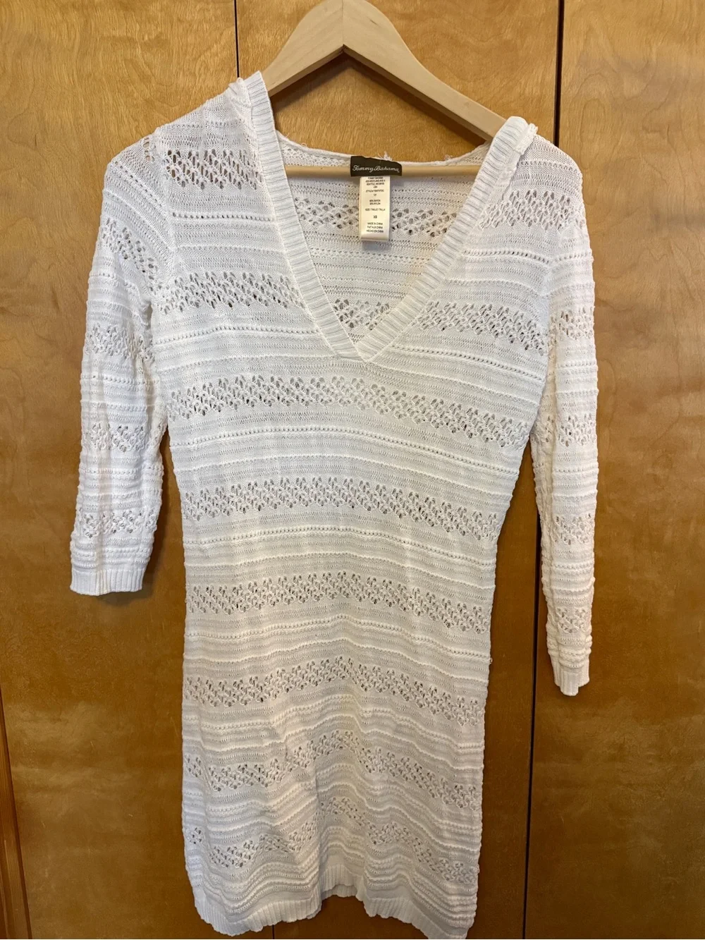 Tommy Bahama Crochet Hoodie Swim Cover